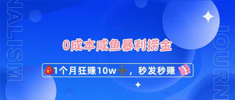 （14257期）0成本闲鱼暴利捞金，1个月狂赚10W+，秒发秒赚新玩法-斗金教学