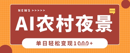 Deepseek制作农村夜景视频,一条视频点赞20W+,单日变现数张-斗金教学
