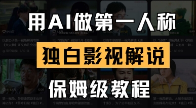 用AI做第一人称独白影视解说,手把手教学,保姆级教程-斗金教学