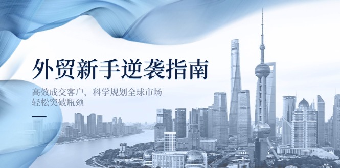 （14201期）外贸新手逆袭指南：高效成交客户，科学规划全球市场，轻松突破瓶颈-斗金教学